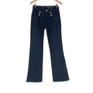 Limited Retro Women's Midrise Military Inspired Dark‎ Wash Bootcut Jeans Size 2